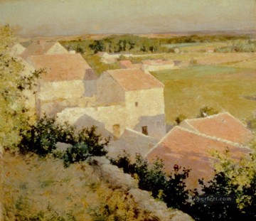 真夏の夕暮れの風景 ウィラード・リロイ・メトカーフ Oil Paintings